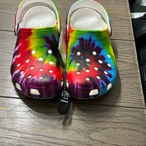 Crocs Classic Tiedye Clog K 206995-90H Multicolor Kids Size 12 & 3 NEW WITH TAGS